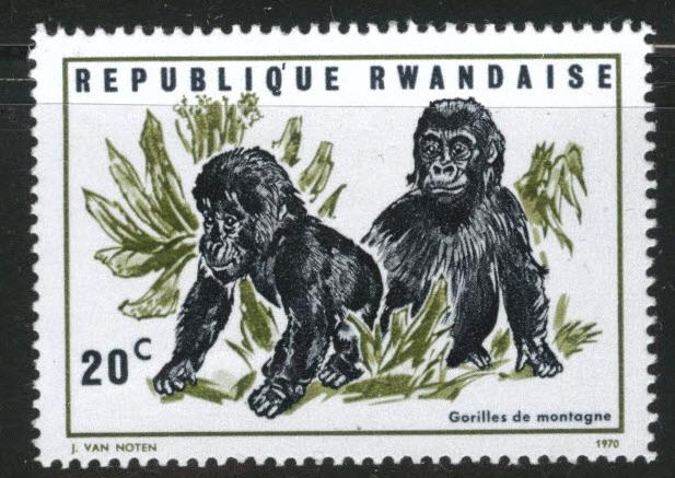 RWANDA Scott 359 MNH** Gorilla stamp