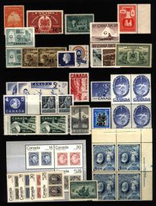 Canada Odds n Ends VF *MNH*  Singles, Pairs & Blocks P O Fresh 32 items