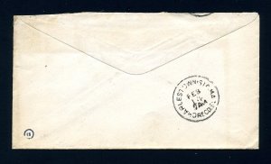 # 210 cover from John & James Dobson, Boston, MA  to Charlestown, MA - 2-13-1884