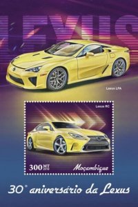 Mozambique - 2019 Lexus Car - Stamp Souvenir Sheet - MOZ190128b