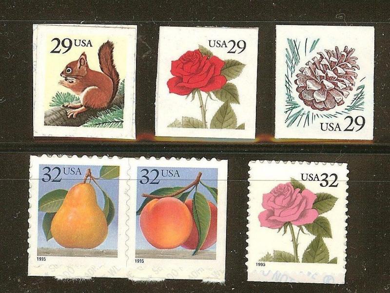 US Scott # 2489 - 2494 Set of 6 Flora & Fauna Stamps   