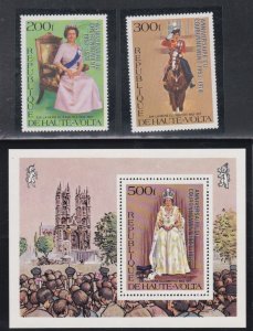 Burkina Faso # 478-479, 480, Queen Elizabeth Coronation, Mint NH, 1/2 Cat.