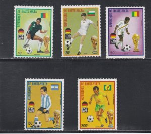 Burkina Faso # 328-330, C185-186, World Cup Soccer Mint NH, 1/2 Cat.