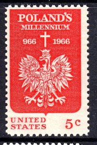 United States 1966 Poland's Millennium Mint MNH SC 1313