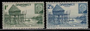 Dahomey #135-36 ~ Cplt Set 2 ~ Marshal Petan ~ Unused, HM (1941)