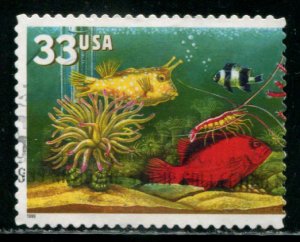 3317 US 33c Aquarium Fish SA, used