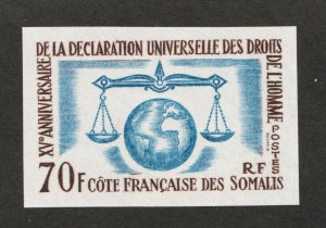 1963 Somali Coast - Sc# 300 imperforate - Human Rights. MNH Cv$9+