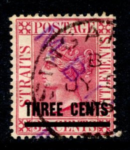 Straits Settlements Stamp #74  USED FU SURCHARGE SINGLE