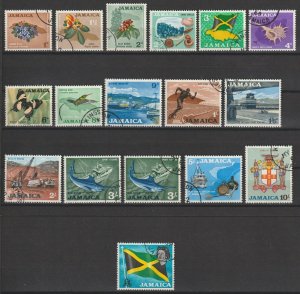 JAMAICA 1964/68 SG 217/232 + 229b USED