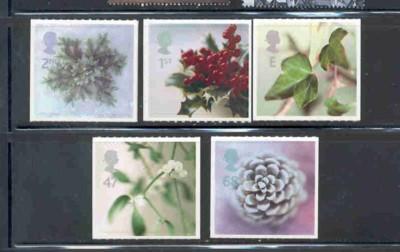 Great Britain Sc 2081-5  2002 Christmas  stamp set mint NH