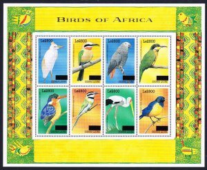 Sierra Leone Birds Sheetlet of 8v Ovpt 2008 MNH SG#4567-4574 MI#5033-5040