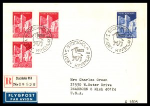 Sweden 677-679 Typed FDC