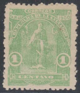 EL SALVADOR 1900 CERES Sc & Yvert Unlisted Sc 253a YELLOW GREEN WITHOUT OVP MINT 