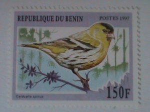 ​BENIN-1997-COLORFUL-BEAUTIFUL-LOVELY BIRD-MNH -VF-LAST ONE-HARD TO FIND