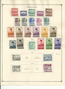 Indonesia Collection 1950-1972 on 35 Scott International Pages