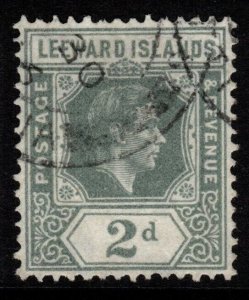 LEEWARD ISLANDS SG103 1938 2d OLIVE-GREY FINE USED