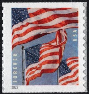 SC#5656 (Forever) U.S. Flags Coil Single: BCA (2022) SA