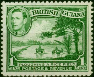 British Guiana 1938 1c Yellow-Green SG308 Fine LMM