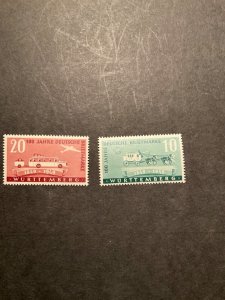Stamps German Occupation Wurttemberg Scott #8n38-9 never hinged