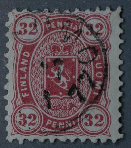 Finland #23a VG  Rose Small Spot of Thin