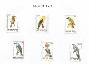 MOLDOVA - 1992 - Birds - Perf 6v Set - M L H