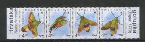 CROATIA-MNH** -STRIP-WWF-BUTTERFLY-NIGHT MOTHS-CROATIAN OLIVE BEE HAWK MOTH-2012