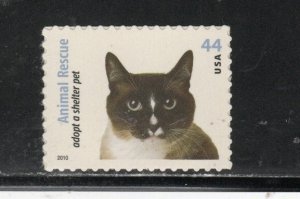 4457 * BLACK & WHITE CAT ~ ANIMAL RESCUE *  U.S. Postage Stamp MNH