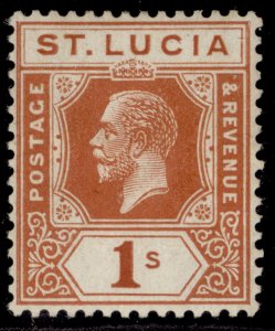 ST. LUCIA GV SG86, 1s orange-brown, M MINT. Cat £20.