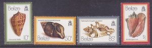 Belize 476a-484a MNH 1981 Sea Shells (Inscribed 1981) Set of 4 Very Fine