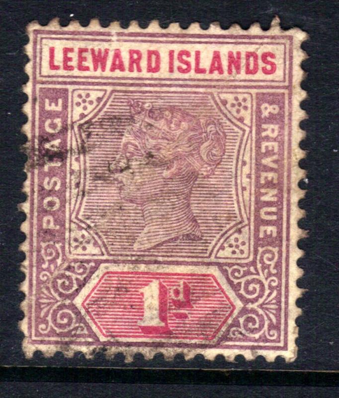 Leeward Islands 1890 QV 1d Dull Mauve & Rose SG 2 ( M163 )