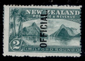 NEW ZEALAND EDVII SG O66, 2s blue-green, NH MINT. Cat £150. PERF OFFSET