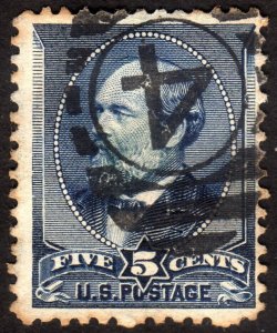 1888, US 5c, Garfield, Used, Sc 216