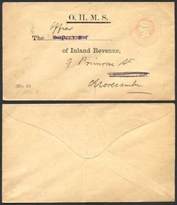 EO25 QV 1d Pink inscribed O.H.M.S The  of Inland Revenue