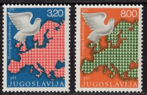 Thematic stamps YUGOSLAVIA 1975 UN SECURITY 1631/2 mint