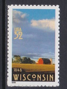 3206 Wisconsin Statehood MNH