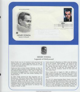 2005 Henry Fonda, actor Sc 3911 Hollywood CA info page PCS cachet