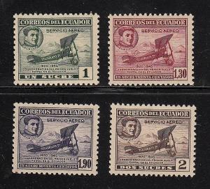 ECUADOR #C182-187 COMPLETE MH SET AIR MAIL