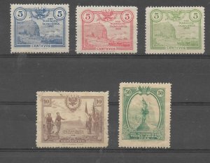 PERU 1925 - 1926 POSTAL TAX STAMPS TACNA & ARICA PLEBISCITE MINT HINGED RA 1/5