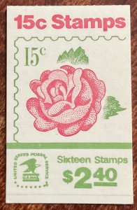 US #BK134 MNH Booklet of 16 Roses SCV $5.25 L42