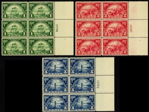 614-16, Mint VF NH Right Side Plate Blocks of Six * Stuart Katz