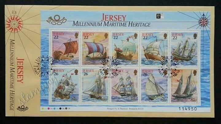 Jersey Millennium Maritime Heritage 2000 Sailboat Transport Vehicle (FDC) *O/P