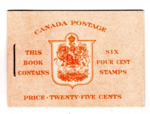Scott BK42a (Eng), 1949-51 Issue, VF, Canada booklet postage stamps.