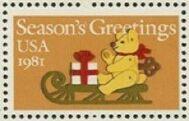 US Stamp #1940 MNH Christmas Teddy Bear Single