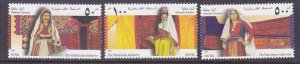 Palestinian Authority 160A-C MNH 2002 Women's Traditional Clothing Set of 3