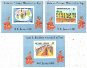 STAMP STATION PERTH Togo #1158a-1163a YTBF167-72 MNH S/S CV$9 Visit of French Pr