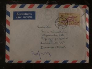 1959 Sobotka Czechoslovakia Airmail cover to Pyongyang North Korea DPR