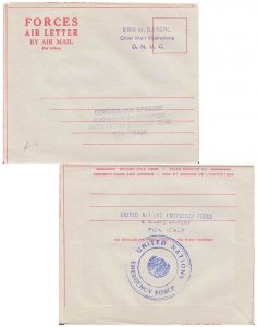 Canada Soldier's Free Mail c1961 Chief Mail Operations O.N.U.C. [Congo] Force...