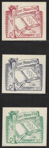 Essex Stamp Club, The 1945 Stampex Show, Set of 3 Great Britain Poster Stamps