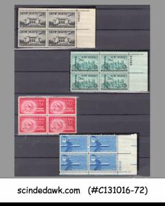 USA - 1947-57 AIR MAIL STAMPS SCOTT#C34,C35,C44 & C49 - BLK OF 4 - 4V MNH