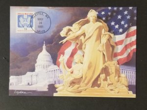 FDC Maxi Card Maximum Official Mail 29c Scott o145 Stamp M108